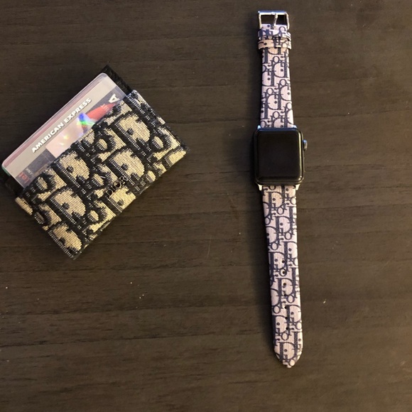 Designer Leather Apple Watch Band - Picture 2 of 3